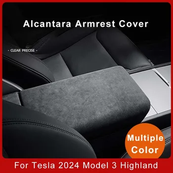 Pentru Tesla Model 3 Highland 2024 Alcantara Auto Consola Centrala Cotiera Cutie Proteja Decor Capacul Ornamental Autocolant Cazul Accesorii
